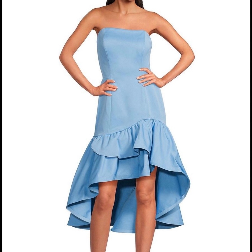 Zac Posen Sky Blue High Low Dress